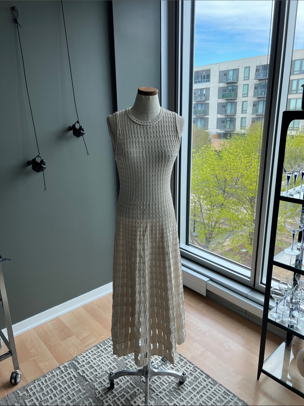 New SIMKHAI Zelma Eyelet Cutout Maxi Dress Size Small - Picture 2 of 12